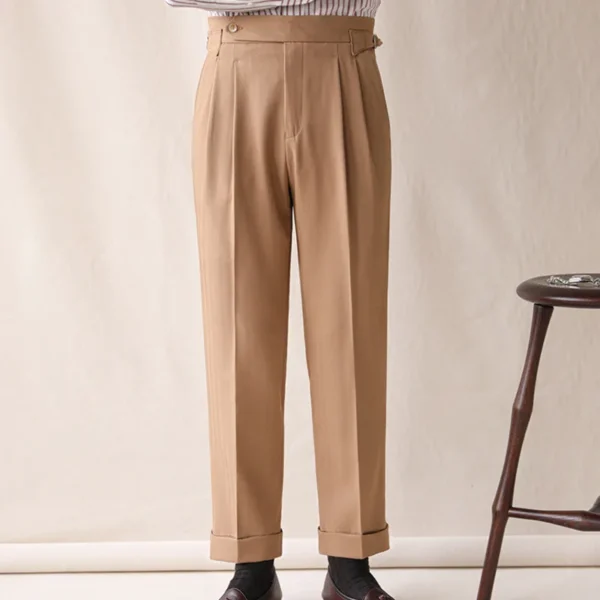 Men Dress Pant British Style Suit Pant P0015 - Image 4