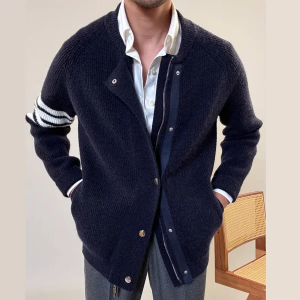 Men Sweater Warm Thickened Cardigan P0011 - Image 3