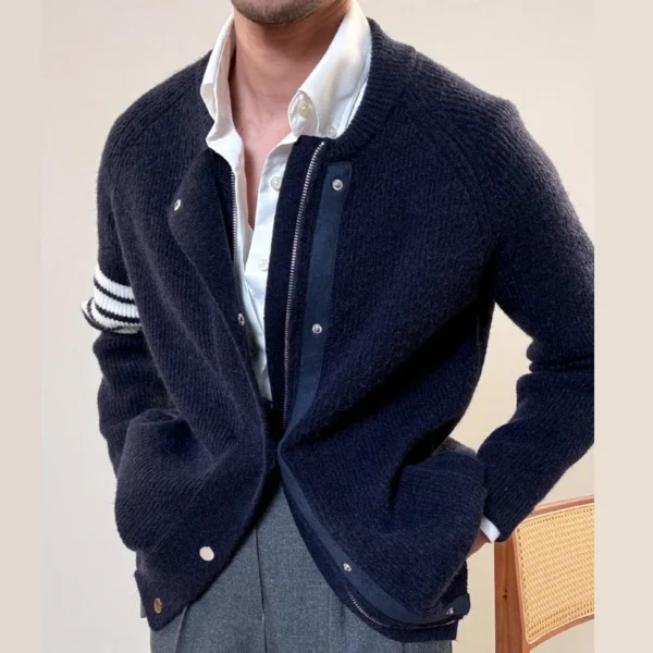 Men Sweater Warm Thickened Cardigan P0011 - Image 4