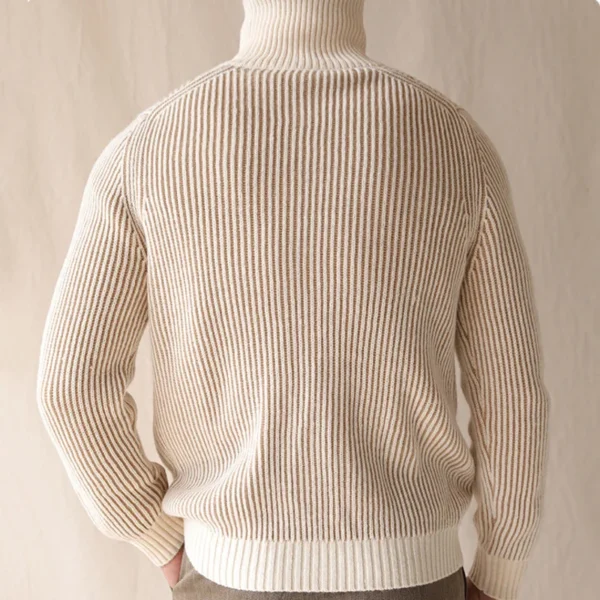 Knitting Sweater Cardigan Men's Zipper Sweaters P0012 - Image 4