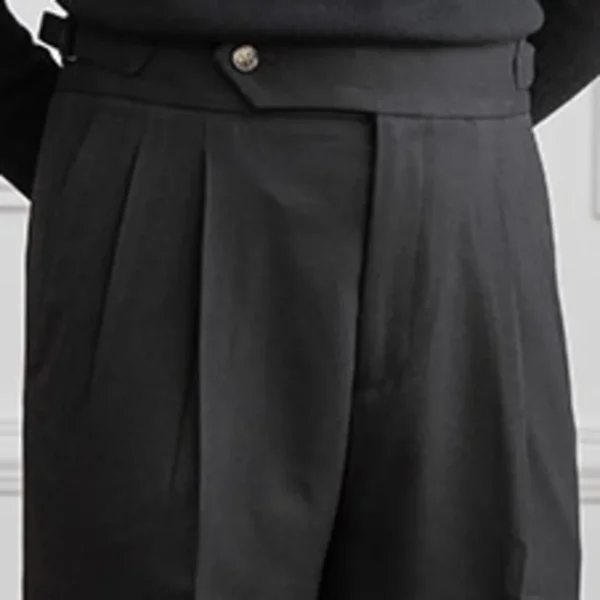 High Waist Straight Pants Gentlemen's Dress Pants P0032 - Image 2