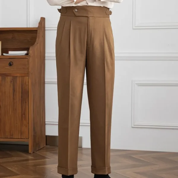 High Waist Straight Pants Gentlemen's Dress Pants P0032 - Image 3