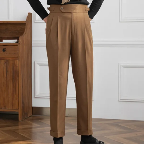 High Waist Straight Pants Gentlemen's Dress Pants P0032 - Image 4