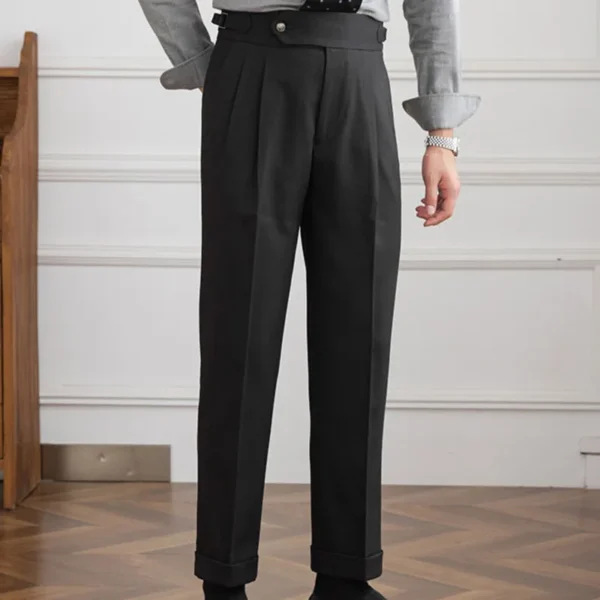 High Waist Straight Pants Gentlemen's Dress Pants P0032 - Image 5
