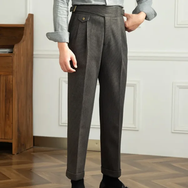 Retro Straight Trouser High Waist Pants P0002 - Image 6