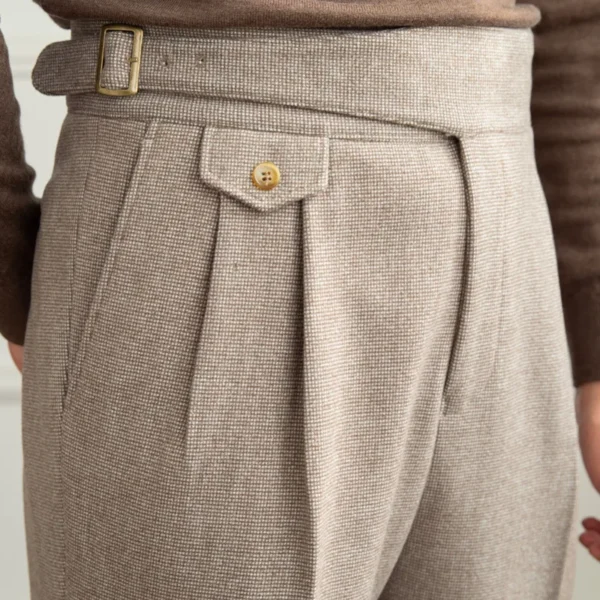 Retro Straight Trouser High Waist Pants P0002