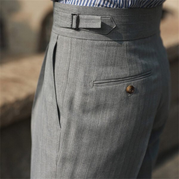 Casual High Waist Straight Striped Pants  P0132