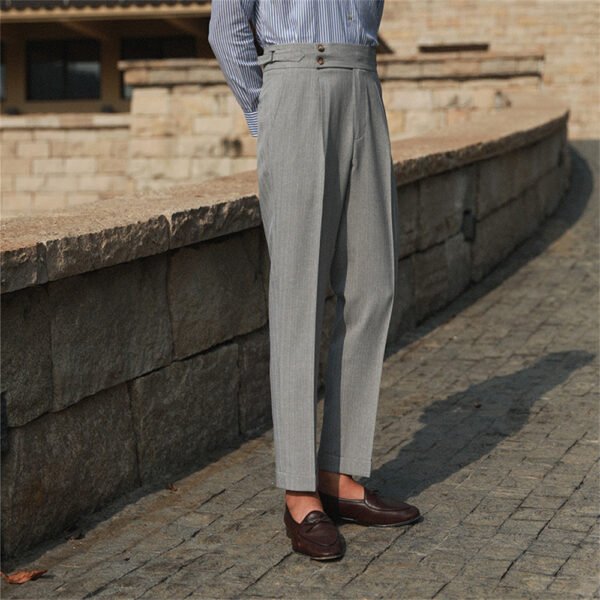Casual High Waist Straight Striped Pants  P0132 - Image 3