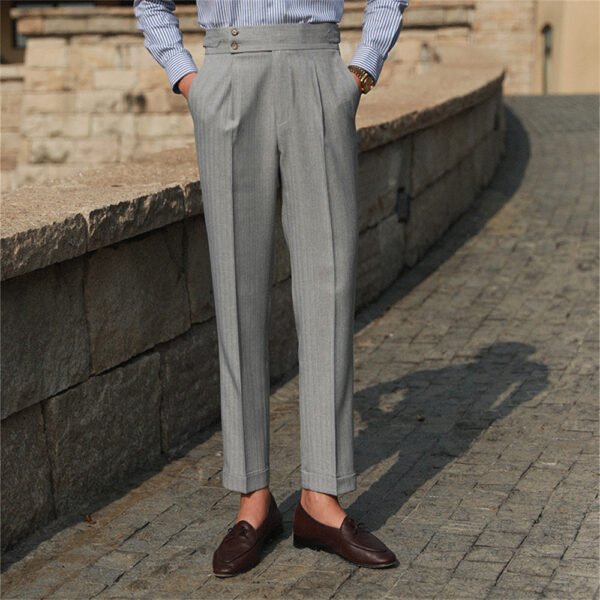 Casual High Waist Straight Striped Pants  P0132 - Image 5