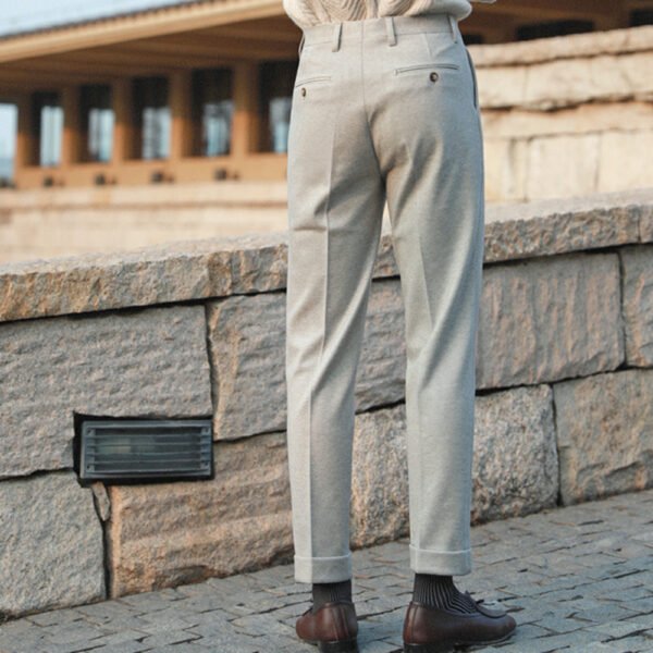 Wool Blend Straight Men Dress Suit Pant P0121 - Image 5