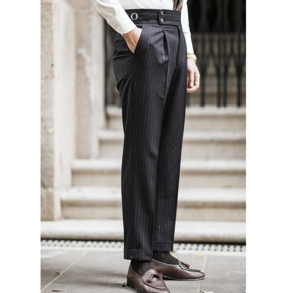 Office Trouser Men Business Casual Pant British P0054 - Image 5