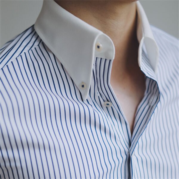 Casual Stripe Shirt Retro Shirt P0099 - Image 6