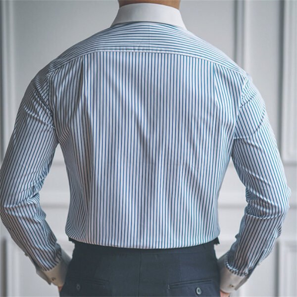 Casual Stripe Shirt Retro Shirt P0099 - Image 5