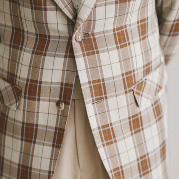 British Gentleman Business Lattice Blazer P0093 - Image 6