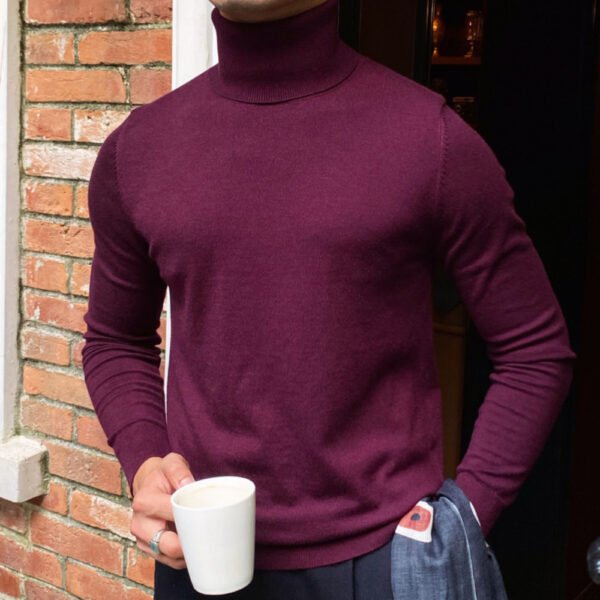 British Turtleneck Knitted Pullover Sweater P0085