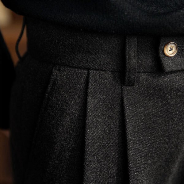 Casual High Waist Straight Tube Pants Thick Warm P0080 - Image 4