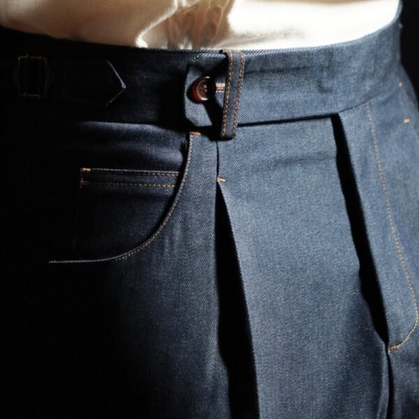Denim Blue Office Trousers Pant P0074