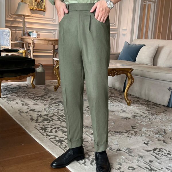 Denim Blue Office Trousers Pant P0074 - Image 4