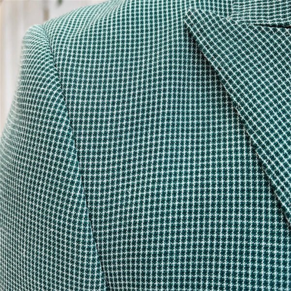 Retro Lattice Men Blazer P0063 - Image 6