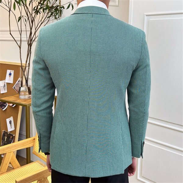 Retro Lattice Men Blazer P0063 - Image 3