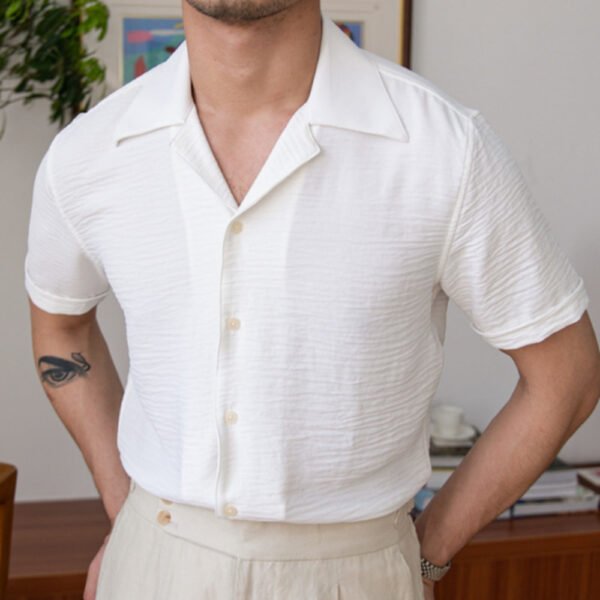 Summer Solid Color Short-sleeved Shirt P0140