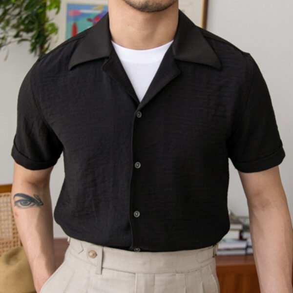 Summer Solid Color Short-sleeved Shirt P0140 - Image 2