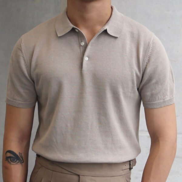 Summer Solid Color Slim Lapel Polo P0147