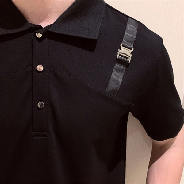 Personalized Shoulder Strap Decorate Polo T-shirt P0151 - Image 5