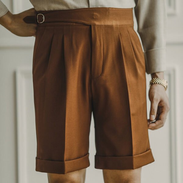 Naples High Waist Straight Solid Color Shorts P0148 - Image 3