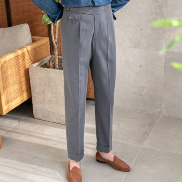 Formal Solid Color Suit Dress Pant - Image 5