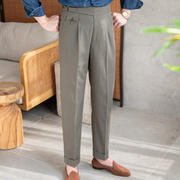 Formal Solid Color Suit Dress Pant - Image 6