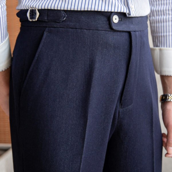 Men Blue Business Casual Pant Trousers P0167