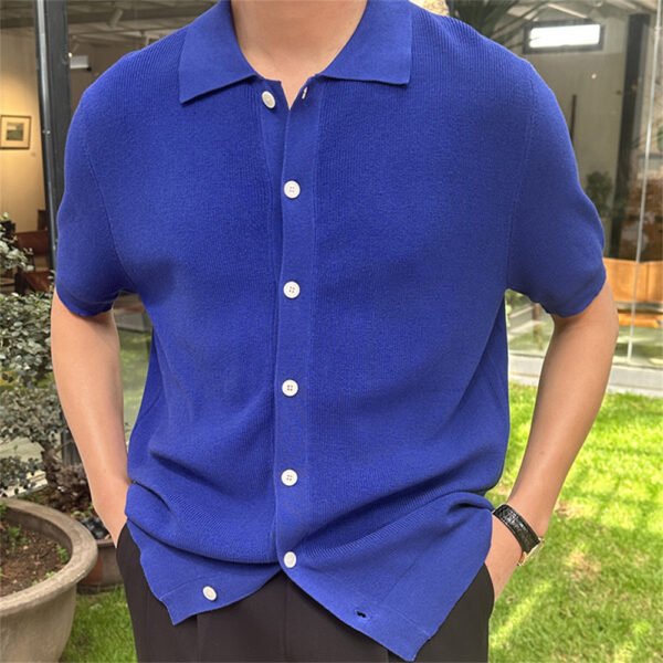 Solid Color Cardigan T-shirt P0169