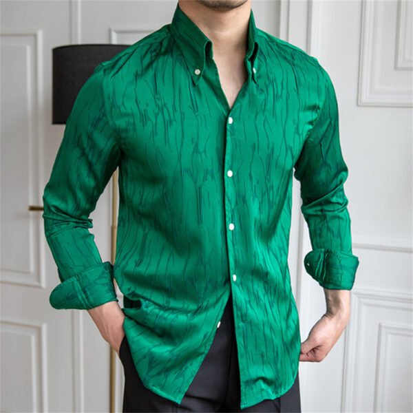 Solid Color Simple Long Sleeve Shirt  P0170 - Image 7