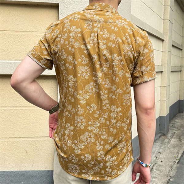 Cuban Collar Short Sleeved Floral Shirt  P0186 - Image 6