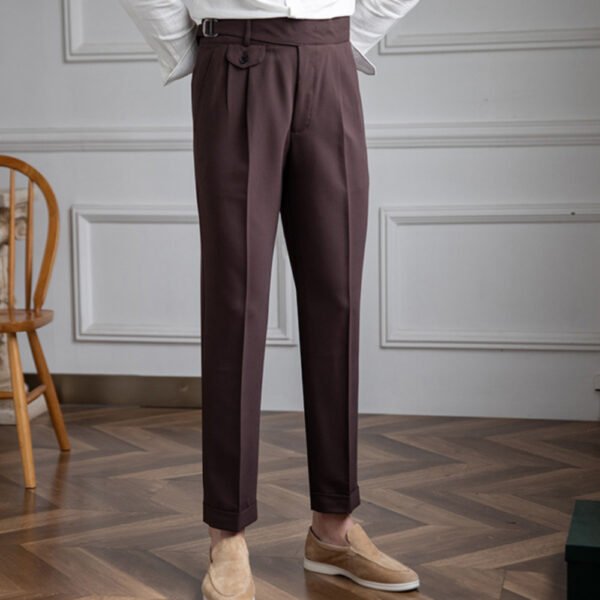 Adjustable High Waist Straight Tube Pants P0195 - Image 3