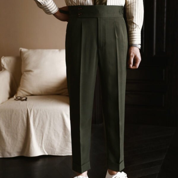 British High Waist Pants Office-trousers P0199 - Image 4