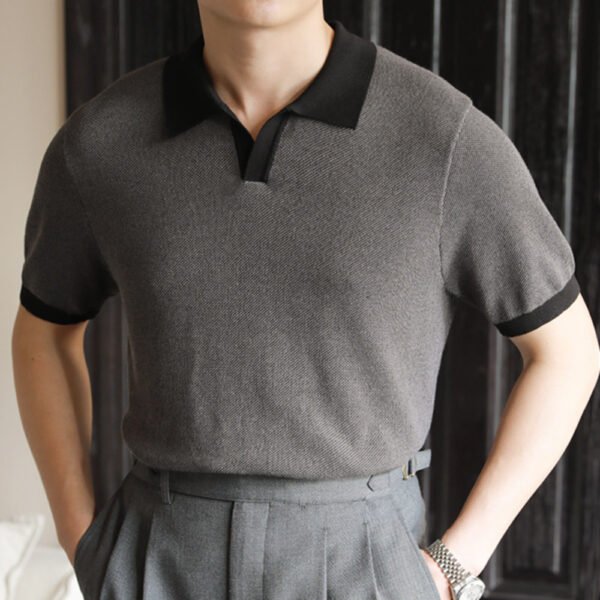 Casual Lapel Slim Short Sleeve Polo P0203 - Image 2