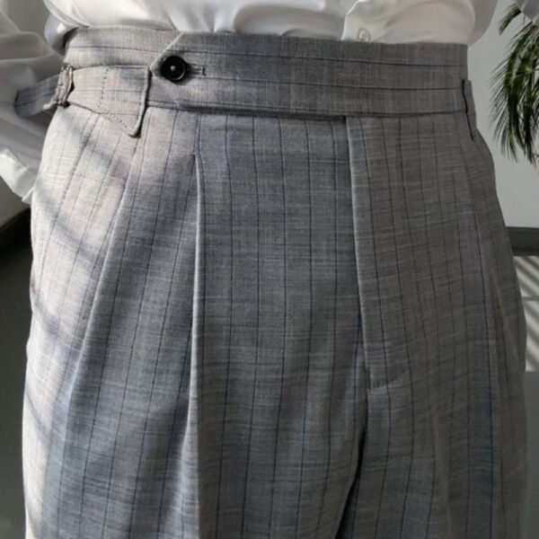 High Waist Straight Stripe Formal Dress Pants P0207 - Image 2