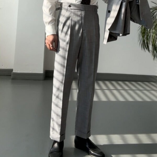 High Waist Straight Stripe Formal Dress Pants P0207 - Image 6