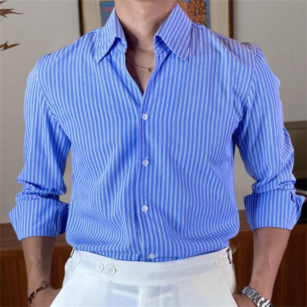 Casual Stripe Shirt Print Shirt P0211