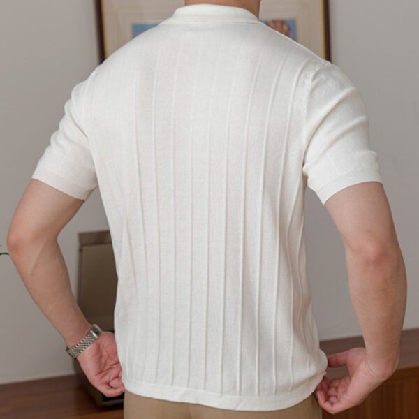 Slim Lapel Short Sleeve Polo Shirt P0222 - Image 6