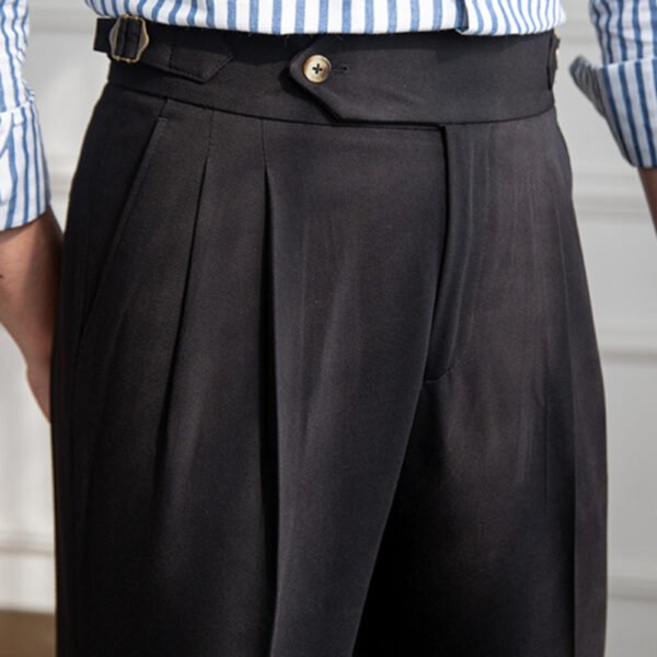 High Waist Solid Color Suit Pant Trousers P0236 - Image 3