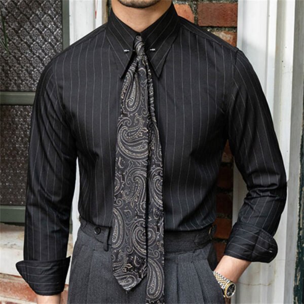 Men Striped Printing Shirt P0245 - Image 6