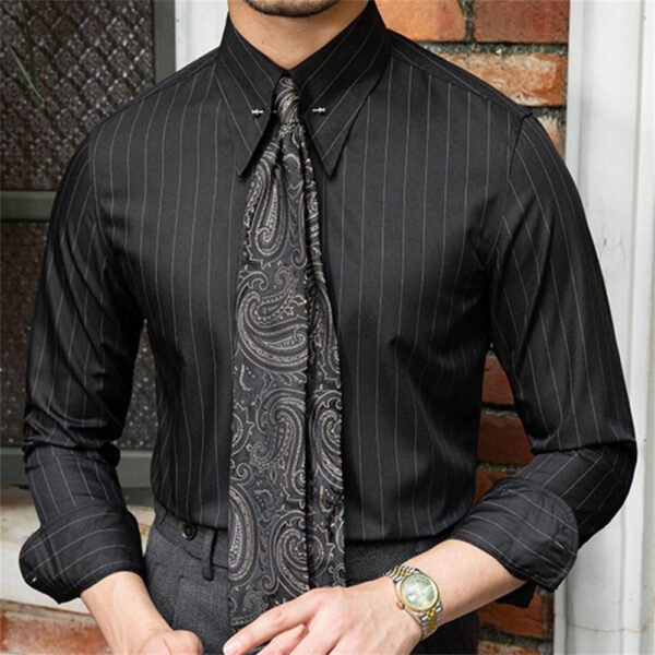 Men Striped Printing Shirt P0245 - Image 5
