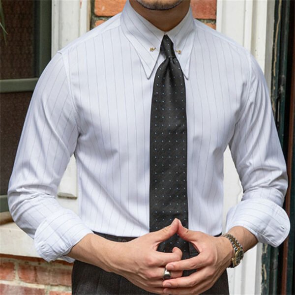 Men Striped Printing Shirt P0245 - Image 2
