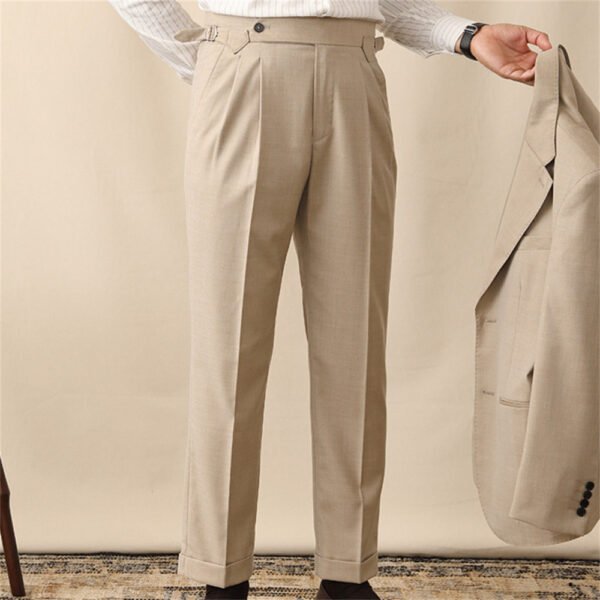 High Waist Straight Pants Men P0241 - Image 4