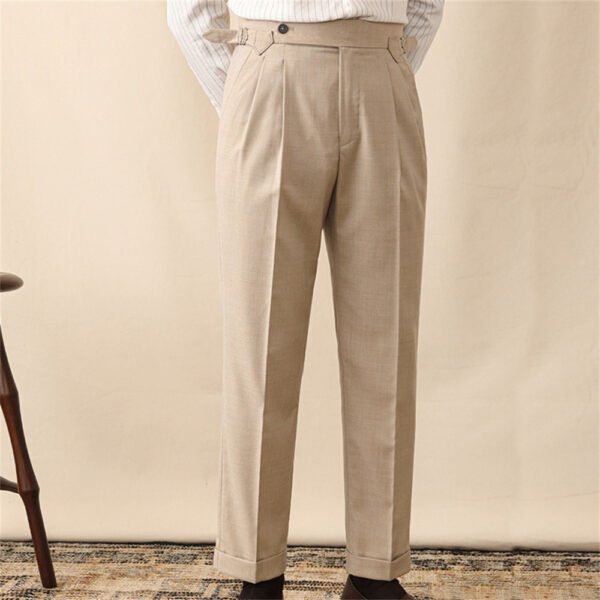 High Waist Straight Pants Men P0241 - Image 3