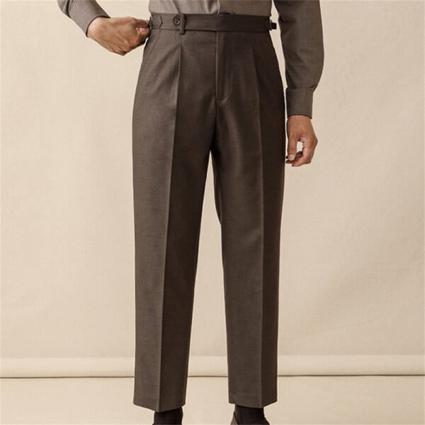 Italian Mens Wool Formal Pant  P0265 - Image 6