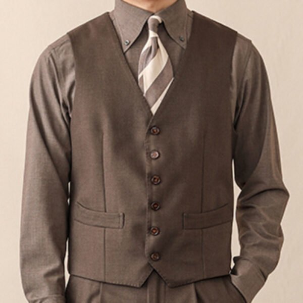 Single-breasted Men's Vests Coat P0266 - Image 2